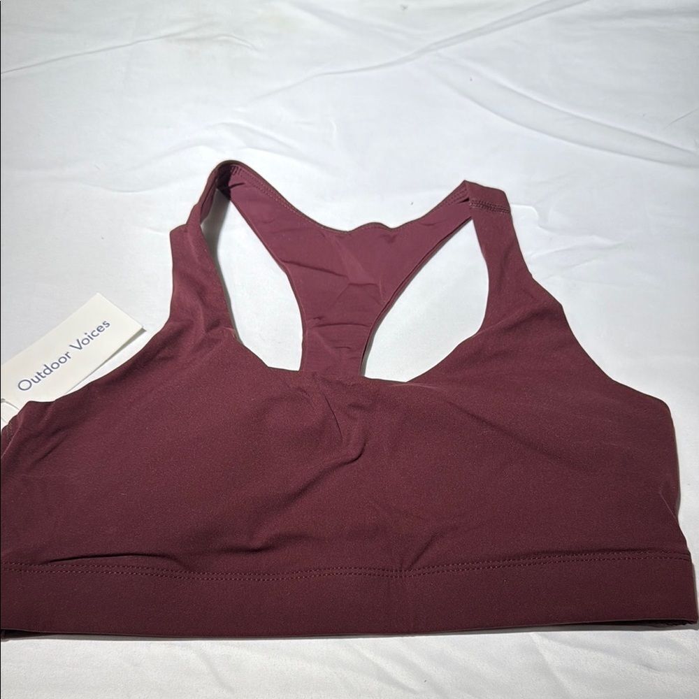Outdoor Voices All Time Bra Shiraz (wine) NWT